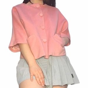1960s Style Cropped Jacket Baby Pink 60s Jackie O Unique Vintage ModCloth Vibes